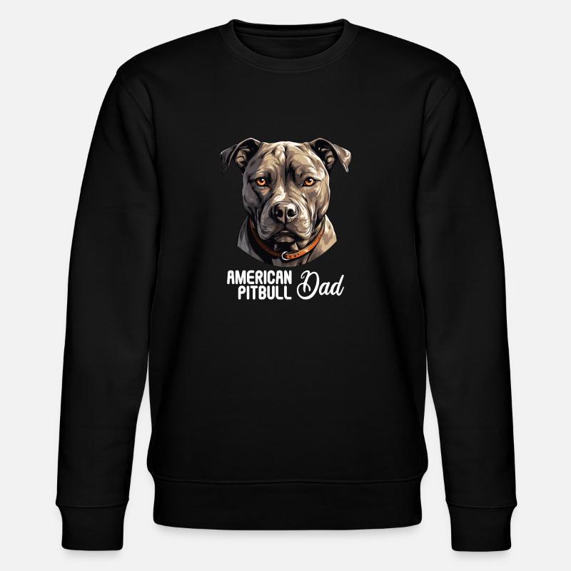 Hund American Pitbull - Stanley/Stella Unisex Bio-Sweatshirt CHANGER  - Schwarz
