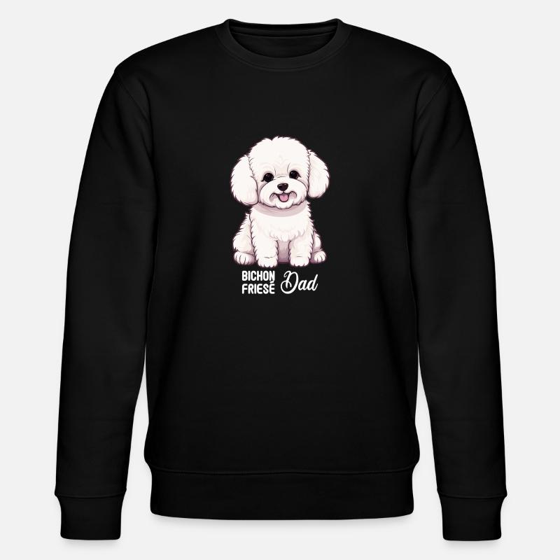 Chien Bichon Friesé - Sweat bio CHANGER Stanley/Stella Unisexe - noir