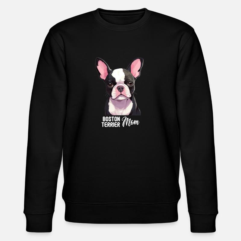 Hund Boston Terrier - Stanley/Stella Unisex Bio-Sweatshirt CHANGER  - Schwarz