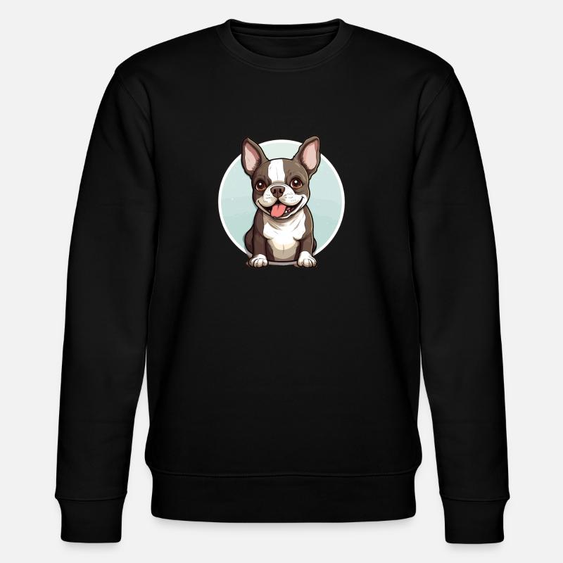 Chien Boston Terrier - Sweat bio CHANGER Stanley/Stella Unisexe - noir