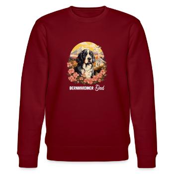 Chien Saint-Bernard - Sweat bio CHANGER Stanley/Stella Unisexe - bordeaux - Devant - Nik (191cm) & Marisol (170cm)