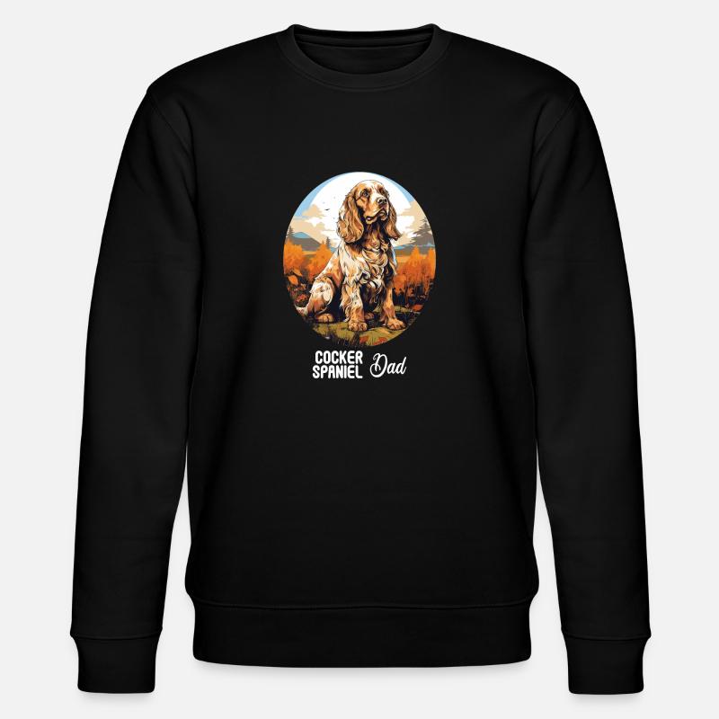 Hund Cocker Spaniel - Stanley/Stella Unisex Bio-Sweatshirt CHANGER  - Schwarz