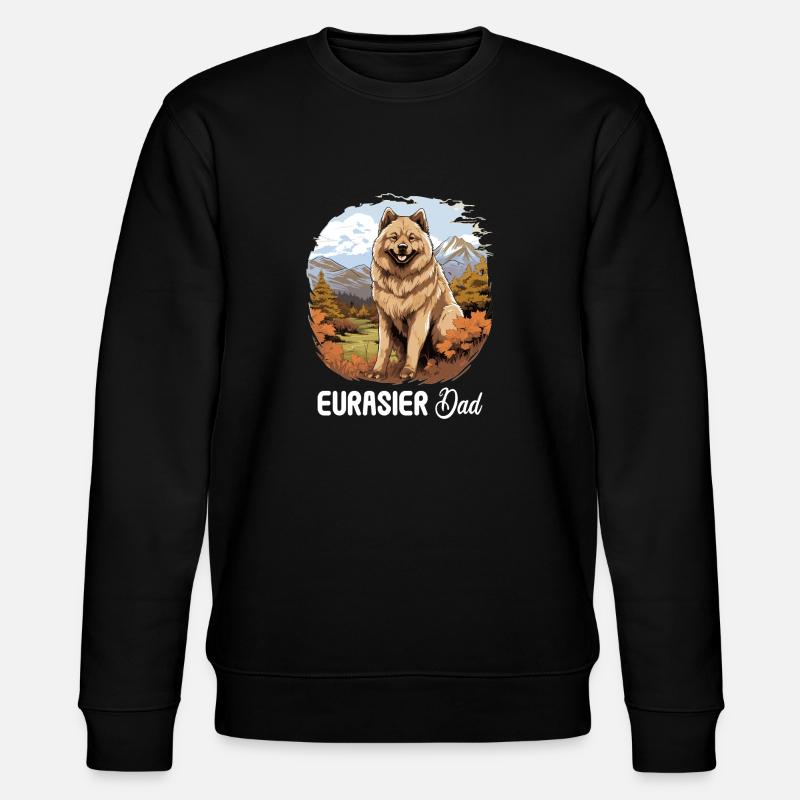 Hund Eurasier - Stanley/Stella Unisex Bio-Sweatshirt CHANGER  - Schwarz