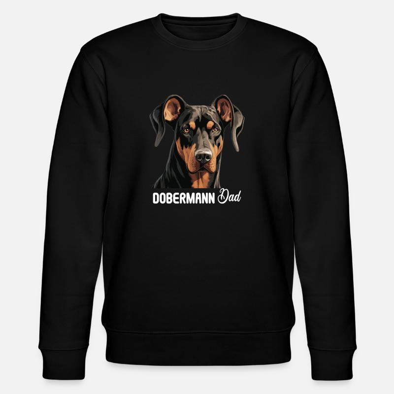 Hund Dobermann - Stanley/Stella Unisex Bio-Sweatshirt CHANGER  - Schwarz