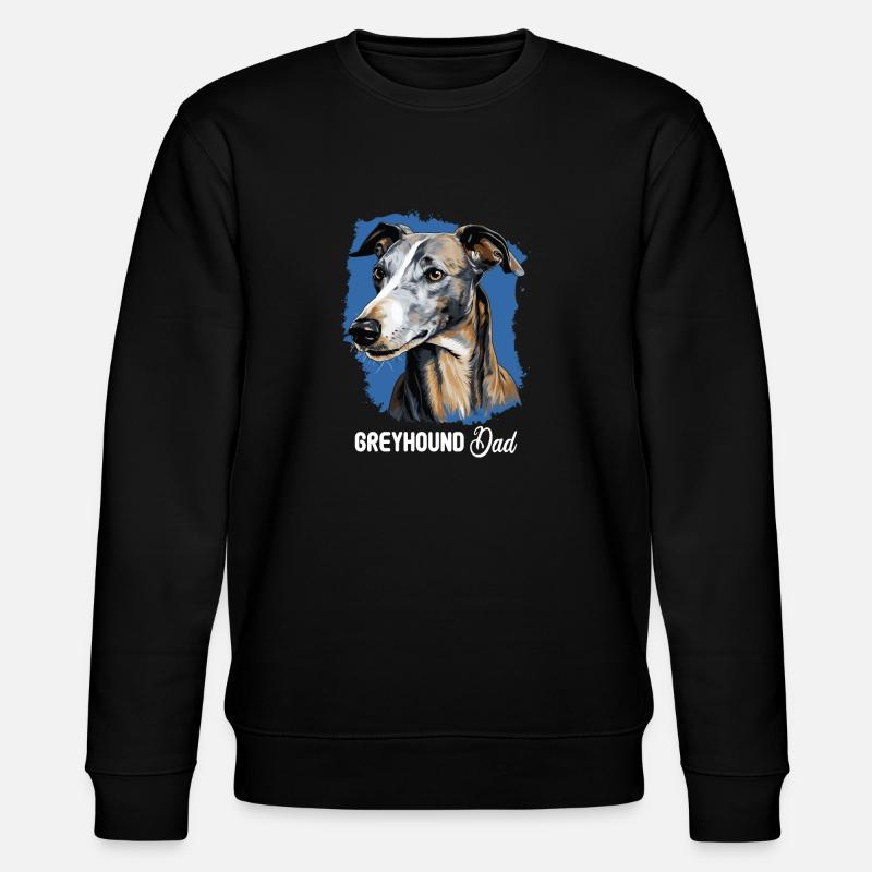 Hund Greyhound - Stanley/Stella Unisex Bio-Sweatshirt CHANGER  - Schwarz