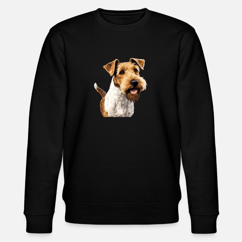 Hund Foxterrier - Stanley/Stella Unisex Bio-Sweatshirt CHANGER  - Schwarz