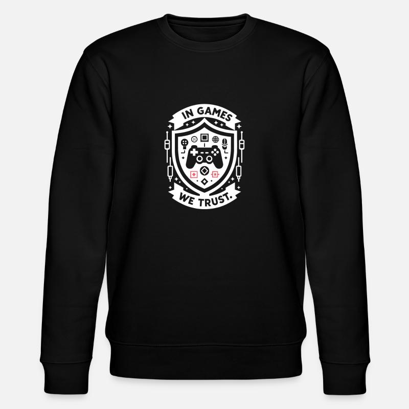 In Games We Trust - Stanley/Stella CHANGER Unisex Organic Sweatshirt - black