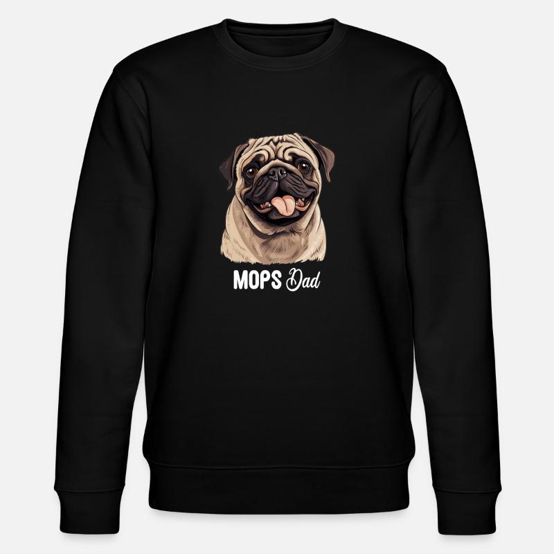 Mops - Stanley/Stella Unisex Bio-Sweatshirt CHANGER  - Schwarz