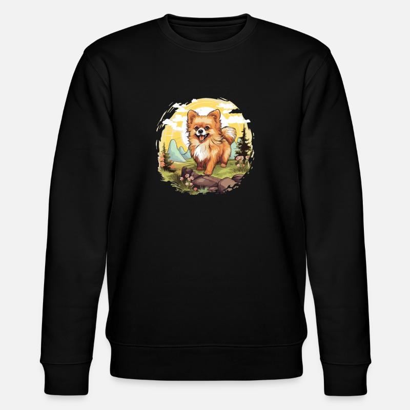 Pomeranian - Stanley/Stella Unisex Bio-Sweatshirt CHANGER  - Schwarz