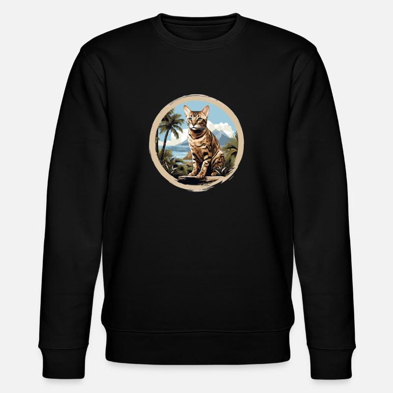 Chat du Bengale - Sweat bio CHANGER Stanley/Stella Unisexe - noir