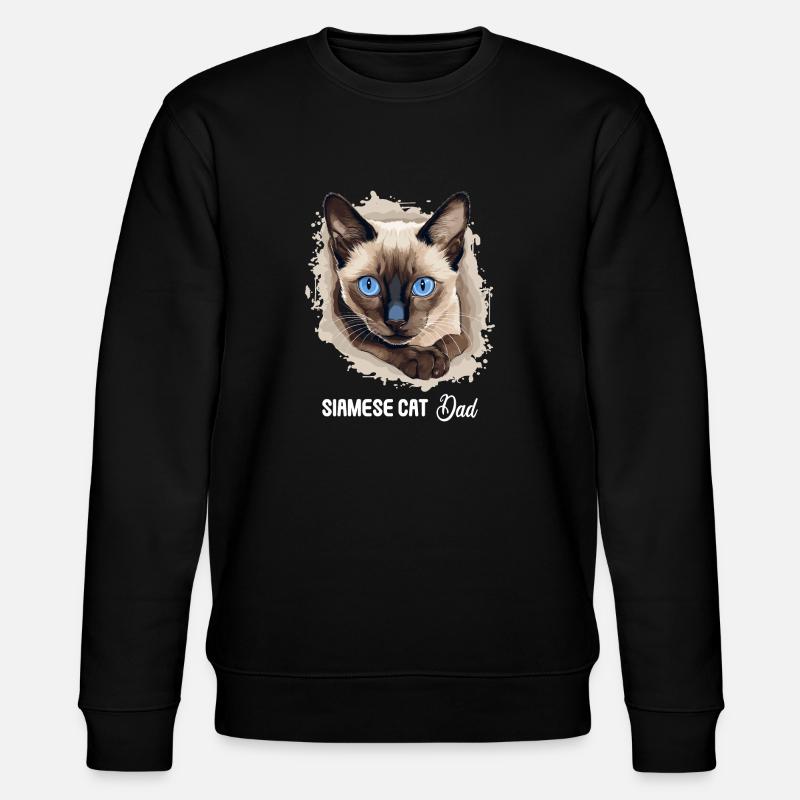 Siamese Cat Siamkatze - Stanley/Stella Unisex Bio-Sweatshirt CHANGER  - Schwarz