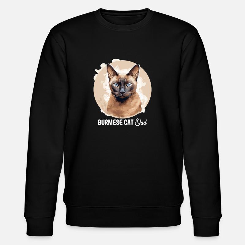 Chat birman Birmanie Katze - Sweat bio CHANGER Stanley/Stella Unisexe - noir