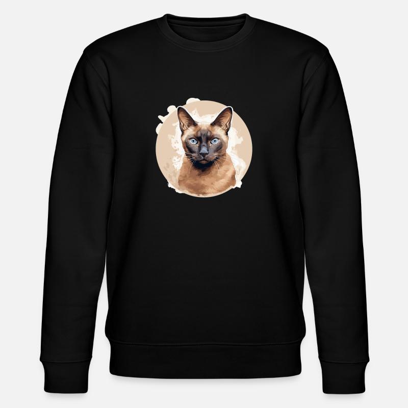 Burmese Cat Burma Katze - Stanley/Stella CHANGER Unisex Organic Sweatshirt - black
