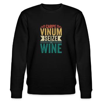 Carpe Vinum Saisir le vignoble viticole - Sweat bio CHANGER Stanley/Stella Unisexe - noir - Devant - Nik (191cm) & Marisol (170cm)