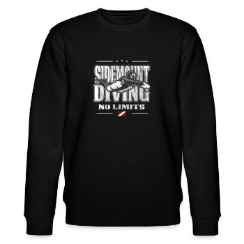 Sidemount Taucher Geschenk Keine Limits - Stanley/Stella Unisex Bio-Sweatshirt CHANGER  - Schwarz - Vorne - Nik (191cm) & Marisol (170cm)