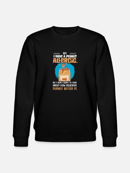 Ja, jeg har en jordnøddeallergisk. Møtrik allergisk awarene - Stanley/Stella økologisk unisex-sweatshirt CHANGER  - sort