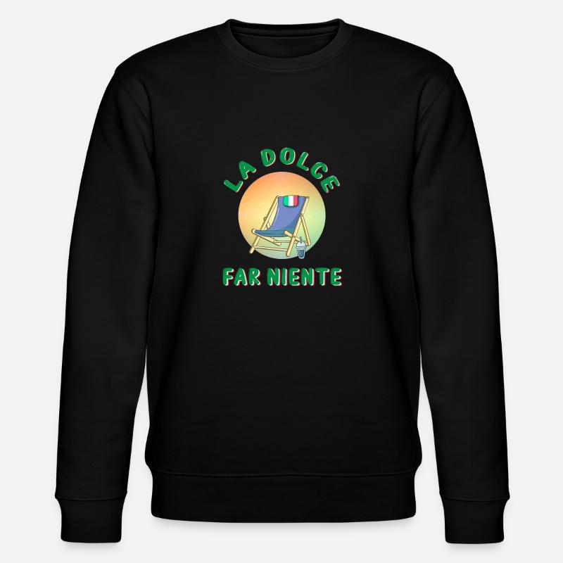 la dolce far niente - Stanley/Stella Unisex Bio-Sweatshirt CHANGER  - Schwarz
