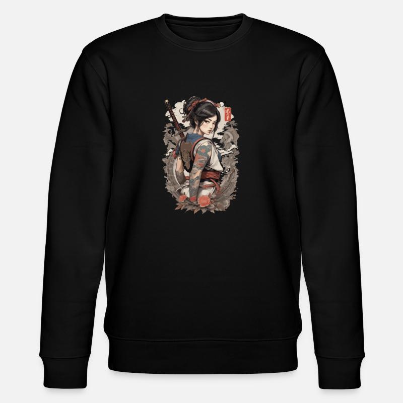 Femme ninja samouraï japonais - Sweat bio CHANGER Stanley/Stella Unisexe - noir
