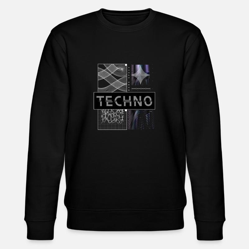 TECHNO VIBES – Dark Space Edition - Stanley/Stella Unisex Bio-Sweatshirt CHANGER  - Schwarz