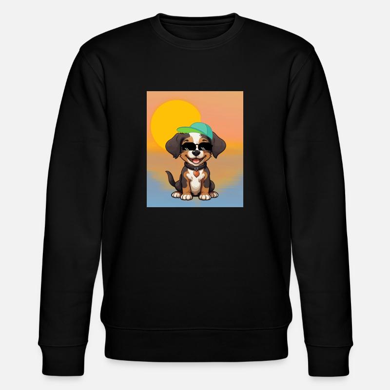 Lustiger Hund - Stanley/Stella Unisex Bio-Sweatshirt CHANGER  - Schwarz