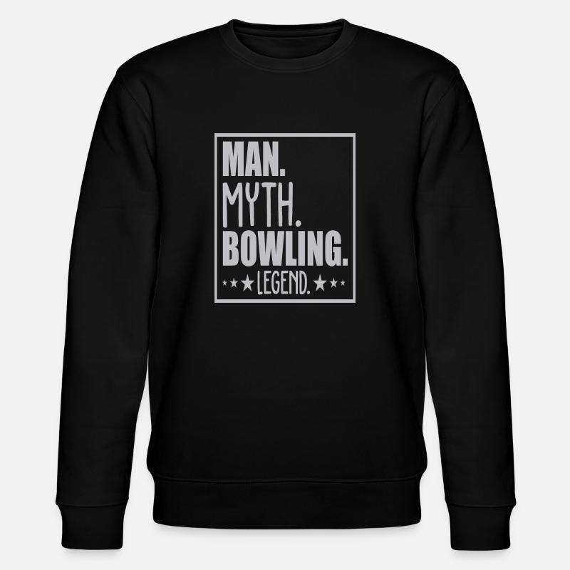 Man Myth Bowling Legend - Stanley/Stella Unisex Bio-Sweatshirt CHANGER  - Schwarz