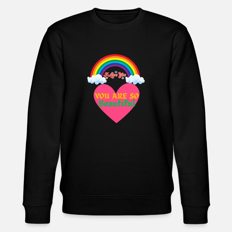 Du bist so schön - Stanley/Stella Unisex Bio-Sweatshirt CHANGER  - Schwarz