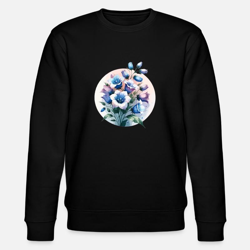 Campanule dessinée - Sweat bio CHANGER Stanley/Stella Unisexe - noir