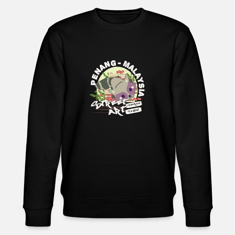 Raccoon Graffiti - Stanley/Stella CHANGER Unisex Organic Sweatshirt - black