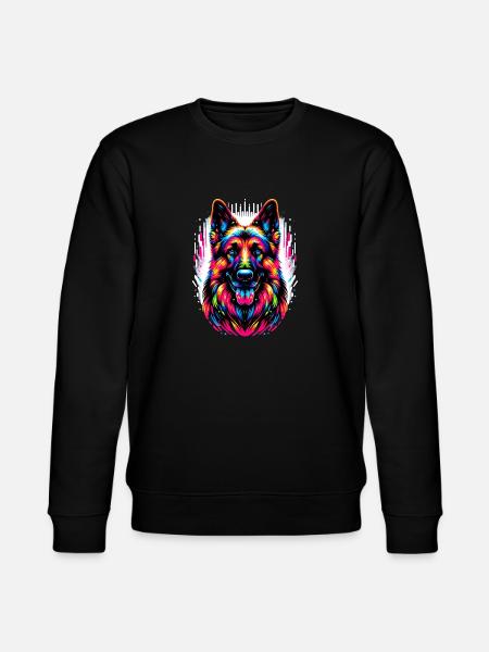 German Shepherd, German Shepherd - Stanley/Stella CHANGER Unisex Organic Sweatshirt - black