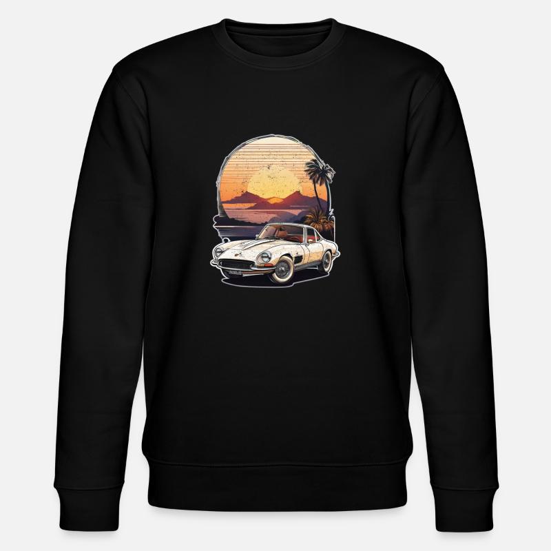 Oldtimer Sonnenuntergang - Stanley/Stella Unisex Bio-Sweatshirt CHANGER  - Schwarz