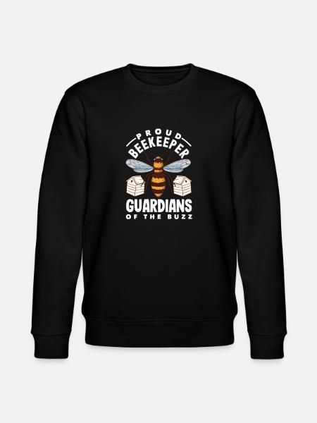 Beekeeper Heartbeat Honeycomb Love Pollination - Stanley/Stella CHANGER Unisex Organic Sweatshirt - black