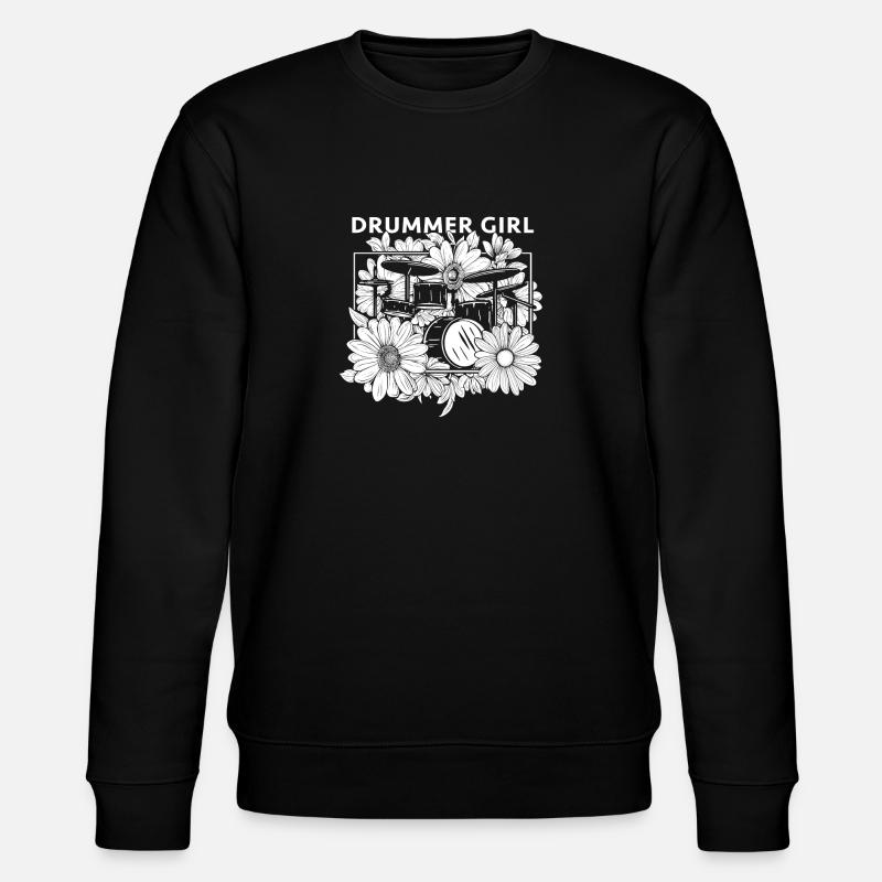 Batterie Batteur Batteur Batteur Fille - Sweat bio CHANGER Stanley/Stella Unisexe - noir
