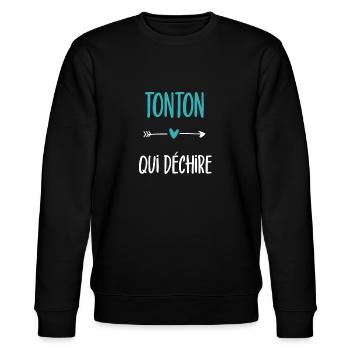tonton qui déchire humour cadeau tonton - Sweat bio CHANGER Stanley/Stella Unisexe - noir - Devant - Nik (191cm) & Marisol (170cm)