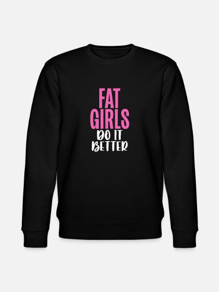 Funny Fat Gifts - Stanley/Stella CHANGER Unisex Organic Sweatshirt - black