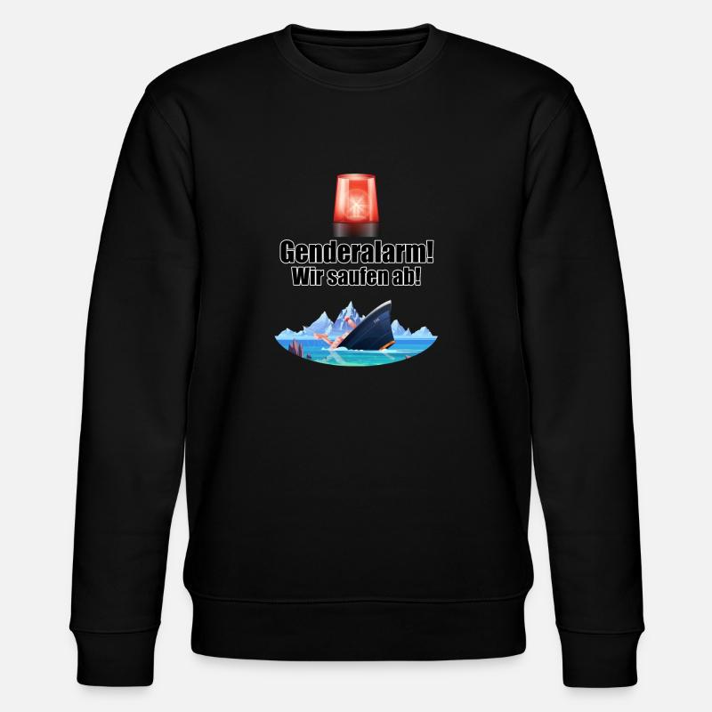 Genderalarm - Stanley/Stella Unisex Bio-Sweatshirt CHANGER  - Schwarz