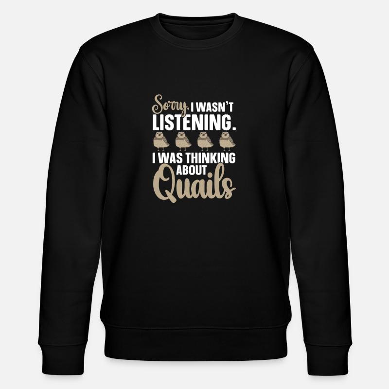 Oiseau de caille - Sweat bio CHANGER Stanley/Stella Unisexe - noir