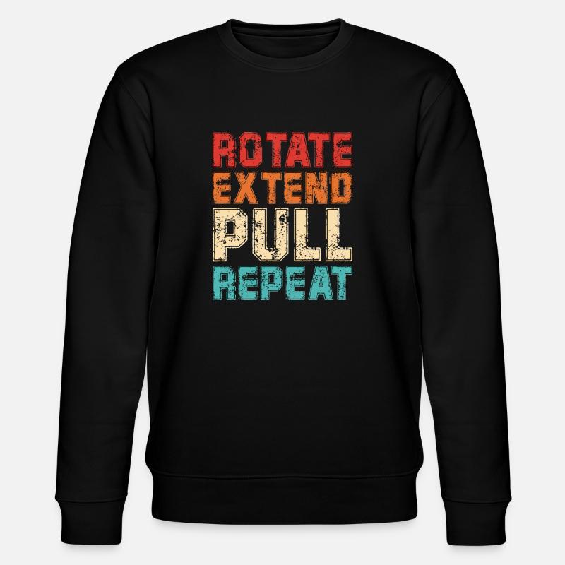 Rotate Extend Pull Repeat - Stanley/Stella Unisex Bio-Sweatshirt CHANGER  - Schwarz