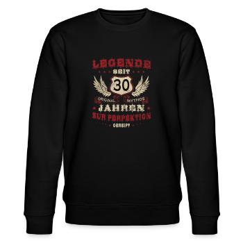 30 Jahre und schon eine Legende - 30. Geburtstag - Stanley/Stella Unisex Bio-Sweatshirt CHANGER  - Schwarz - Vorne - Nik (191cm) & Marisol (170cm)