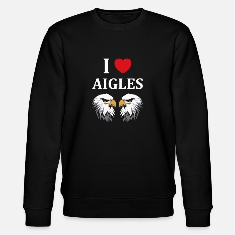 Citation humour Oiseau aigle - Sweat bio CHANGER Stanley/Stella Unisexe - noir
