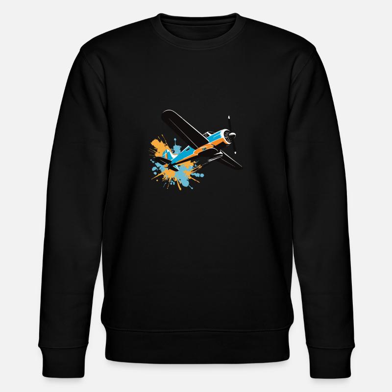 Modellflugzeug Pilot Flugzeug Hobby Design - Stanley/Stella Unisex Bio-Sweatshirt CHANGER  - Schwarz