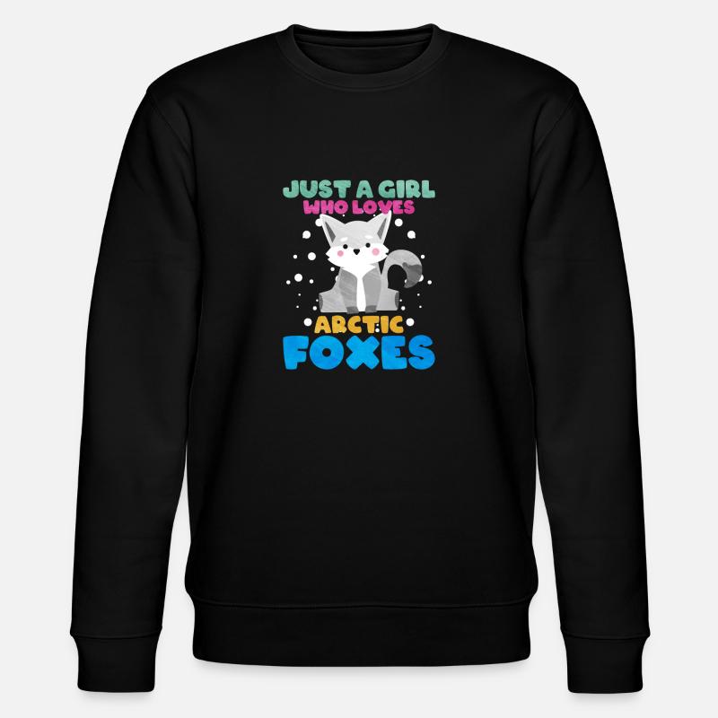Cadeau mignon renard arctique - Sweat bio CHANGER Stanley/Stella Unisexe - noir