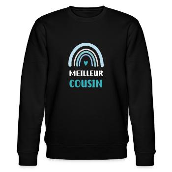 meilleur cousin arc-en-ciel cadeau cousin - Sweat bio CHANGER Stanley/Stella Unisexe - noir - Devant - Nik (191cm) & Marisol (170cm)