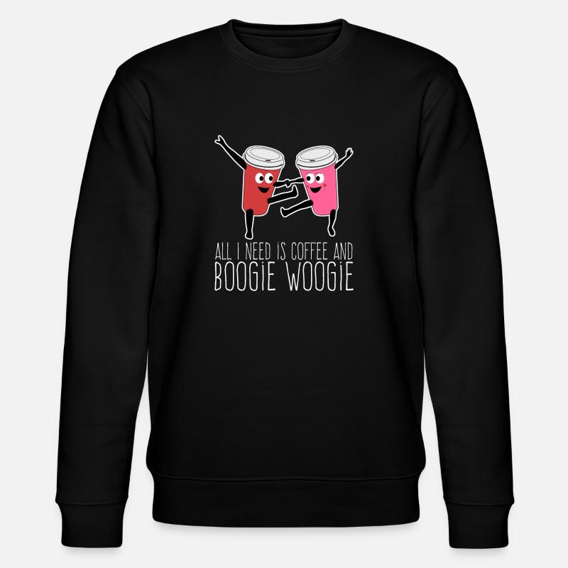 Boogie Woogie Coffee Dance Dancing - Stanley/Stella Unisex Bio-Sweatshirt CHANGER - Schwarz