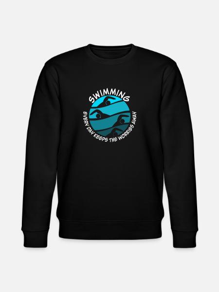 Swimmer Swimming Pool Triathlon - Stanley/Stella CHANGER Unisex Organic Sweatshirt - black
