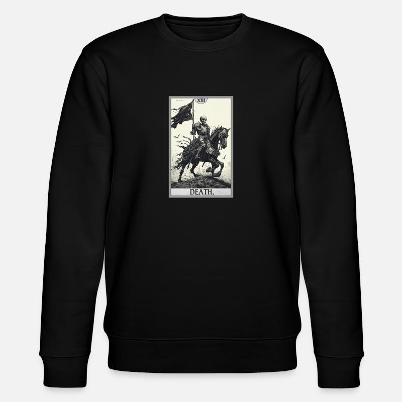 Tarotkarten Tarotkarte Death Tod - Stanley/Stella Unisex Bio-Sweatshirt CHANGER  - Schwarz