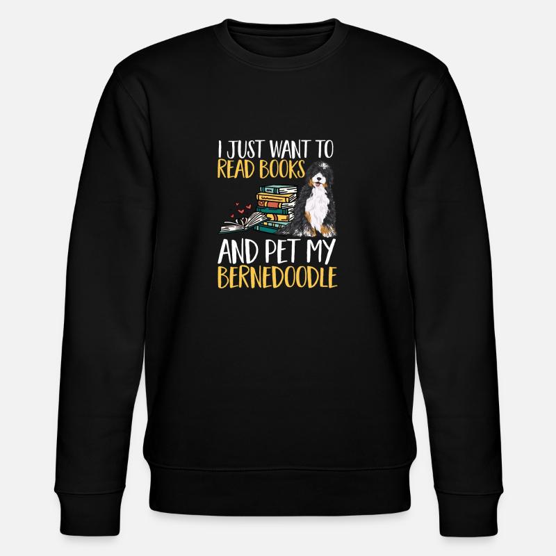 Bernedoodle Hund - Stanley/Stella Unisex Bio-Sweatshirt CHANGER  - Schwarz