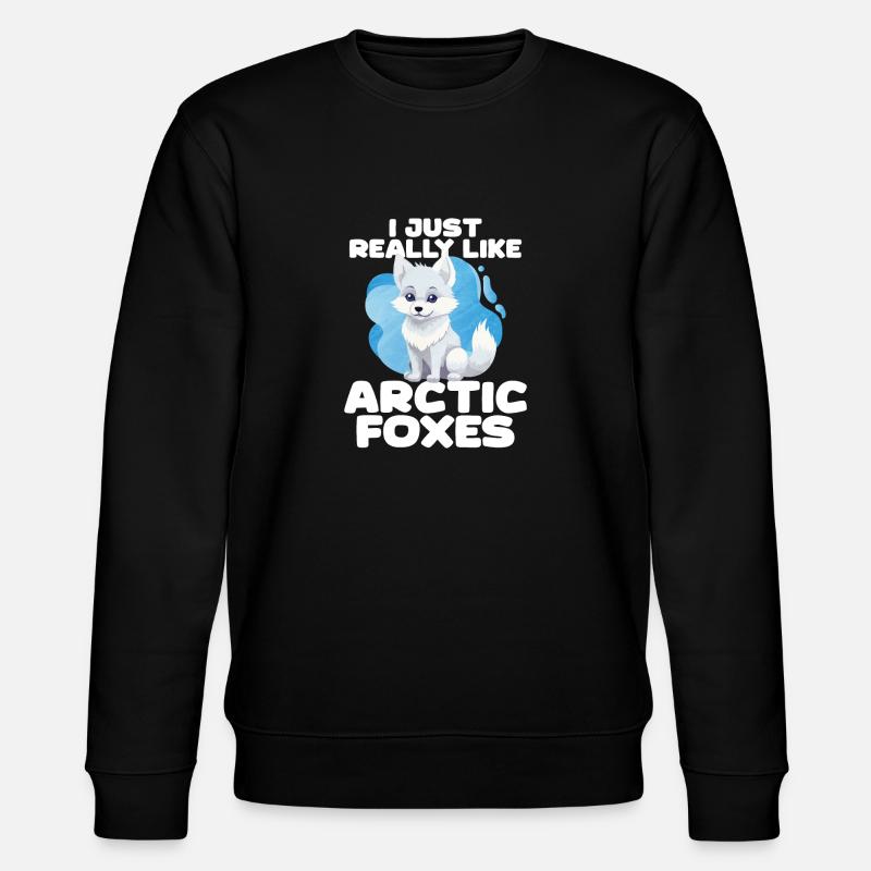 Cute arctic fox gift - Stanley/Stella CHANGER Unisex Organic Sweatshirt - black