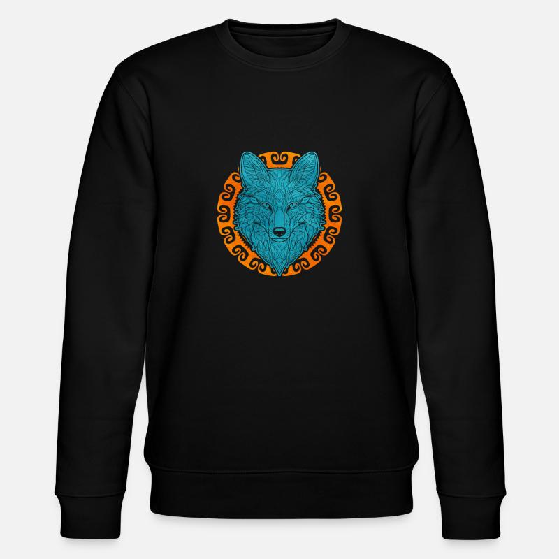 Niedliches Polarfuchs-Geschenk - Stanley/Stella Unisex Bio-Sweatshirt CHANGER  - Schwarz