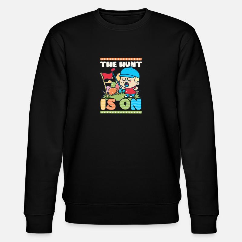Die Golf-Osterjagd hat begonnen - Stanley/Stella Unisex Bio-Sweatshirt CHANGER  - Schwarz