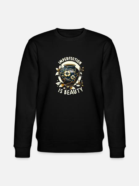 Kintsugi Kintsukuroi Imperfect Japanese Art - Stanley/Stella CHANGER Unisex Organic Sweatshirt - black